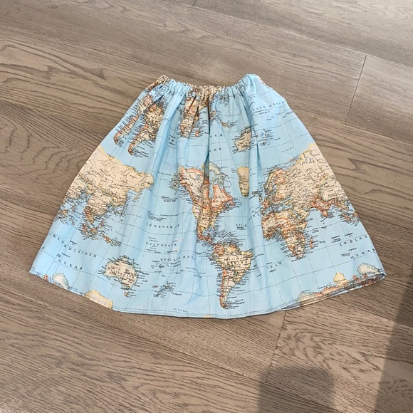 World Map A-Line Skirt Size ~XS - Picture 2 of 9